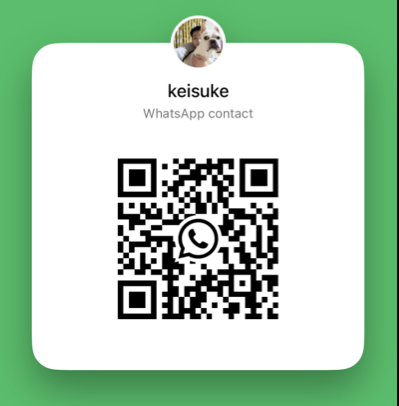 Código QR de contacto de WhatsApp de Keisuke